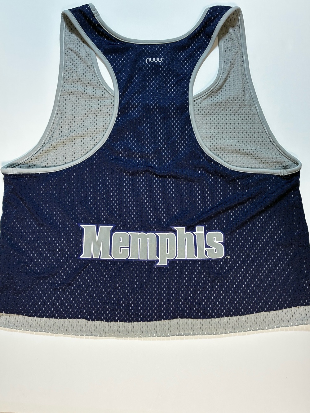 Memphis Navy & Gray Racerback Crop Mesh Tank NWT